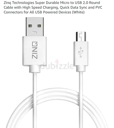 Durable Micro to USB 2.0 Round Cable - High Speed Charging