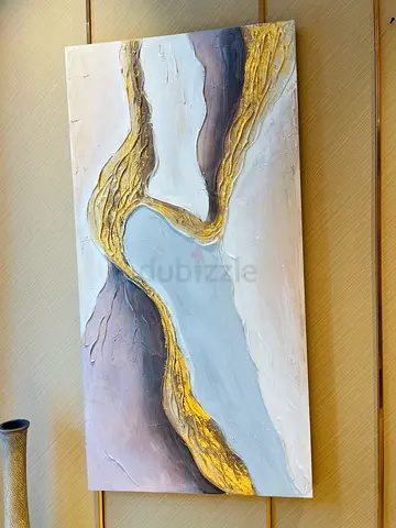 Abstract Artwork with Golden Accents