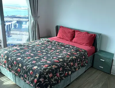 4 item:Elegant Bed with 2 sides tables from pan Emirates plus high quality mattress from Home center