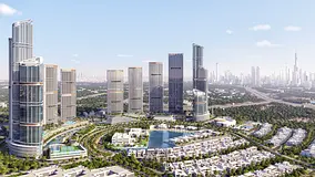 Spacious 1BR | Panoramic Dubai Skyline &amp; Lagoon View