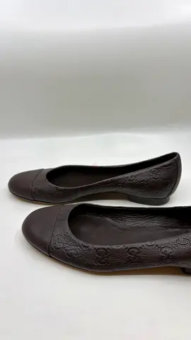Gucci Chocolate Brown Guccissima Ballet - Size 36.5