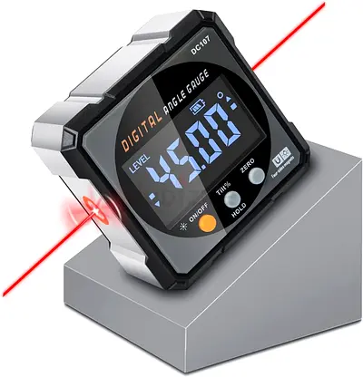 Digital Angle Finder with Electronic Laser - 4-side Strong Magnetic Angle Gauge
