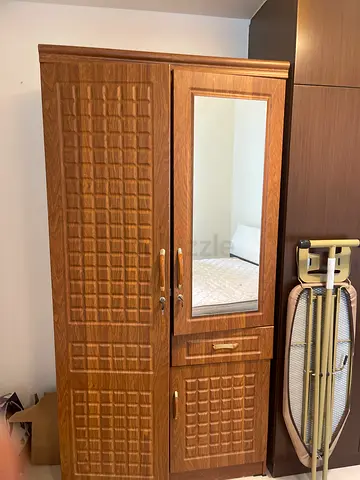 Stylish Wooden Wardrobe with Mirror