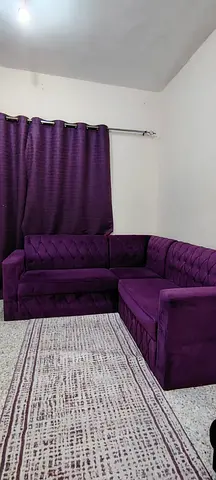 Luxury Purple Velvet L-Shaped Sofa for Sale