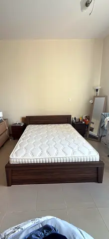 Elegant Wooden Bed Frame with Bed Co brand Matress for Sale