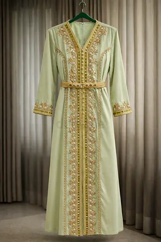 Elegant Embroidered Kaftan Dress