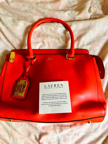 Authentic Lauren Ralph Lauren Tote Bag Orange