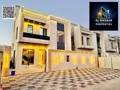 Villa with all registration and ownership fees included, ready to move in, in one of Ajman's mos