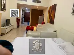 Modern studio apartment for rent in Ajman One Towers, in a prime, vibrant location.