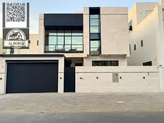 🏡 Modern villa for sale in Al Yasmin, 3 floors, 5 master bedrooms, super deluxe finishing, asphal