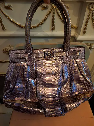 Authentic Zagliani python hobo bag