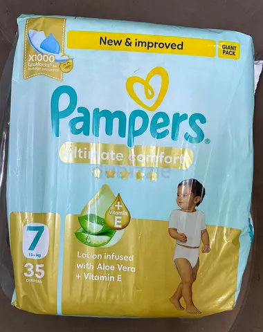 Pampers size 7 بامبرز حفاضات