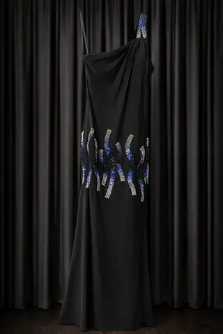 Elegant Black Evening/Prom Gown with Sparkling Details