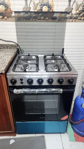 4 burner cooking range - stainless steel