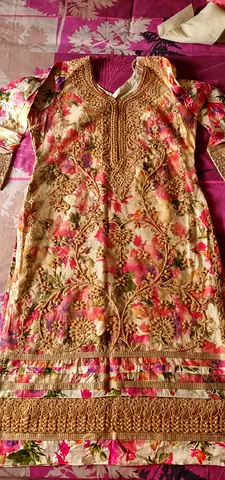 Beautiful Pearl embroidered dress for sale used 2 times only
