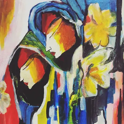 Acrylic Painting (Radha Krishna)