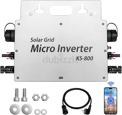 Inverter 800 W - Inverter IP65 Waterproof - Solar Inverter with WLAN App for 2 Solar