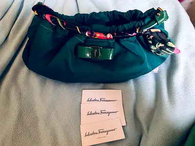 Authentic Salvatorre Ferragamo Green Hobo bag