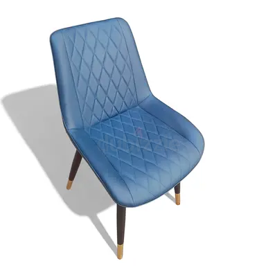 Stylish Blue Quilted Dining Chair