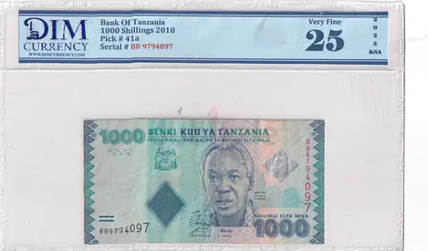 Tanzania Banknote 1000 Shillings 2010 DIM 60 AED