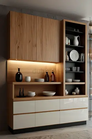 Elegant Modern Sideboard with Shelves