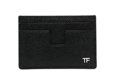 TOM FORD Card Holder – Silver Logo Plate – Authentic