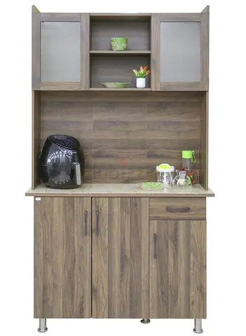 Trendy Wooden Kitchen Cabinet with Storage