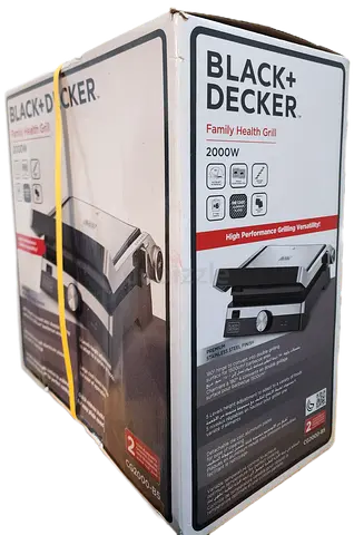Black+Decker Family Health Grill 2000W - Like New Condition