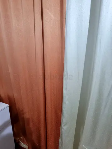 Double colour 2pieces curtain
