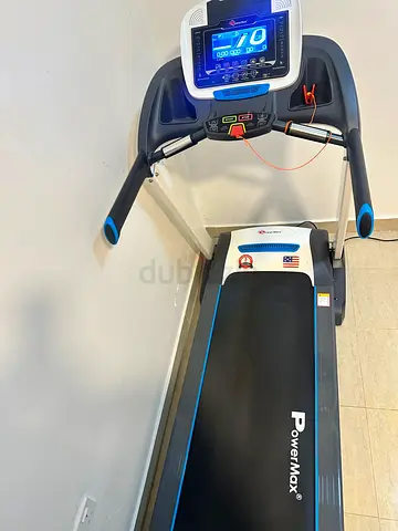Quality PowerMax Treadmill for Sale and bench and weights 70kg