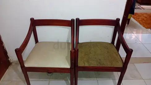 Vintage Wooden Dining Chairs - Set of 2