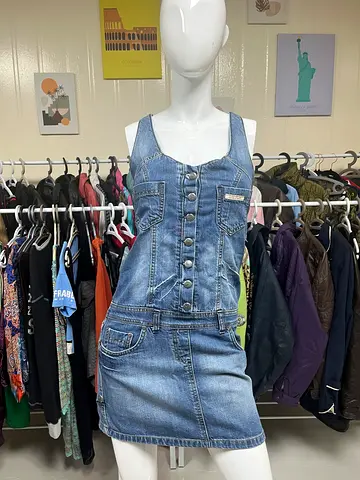Vintage One more Denim Overall Dress