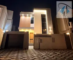 Luxury villa for rent with a modern design, facing a garden and shops