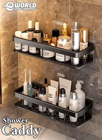 Shower Caddy Bathroom Shelf - Self Adhesive No Drilling - Bathroom Shower Rack - (CASH ON DELIVERY)