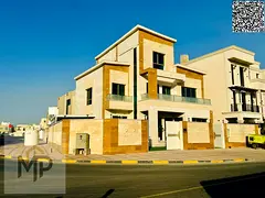 Corner villa near Sheikh Mohammed Bin Zayed Road and the mall, 4200 sq ft, two floors and a roof, 6