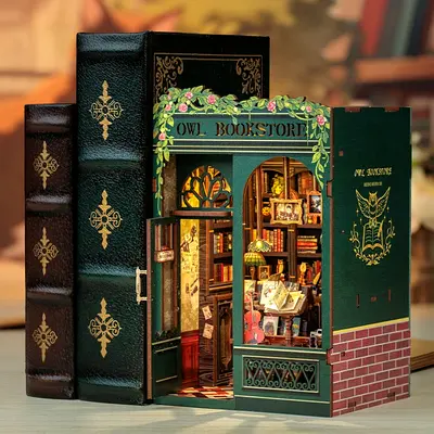 Miniature Home Decoration (Owl Book Nook)
