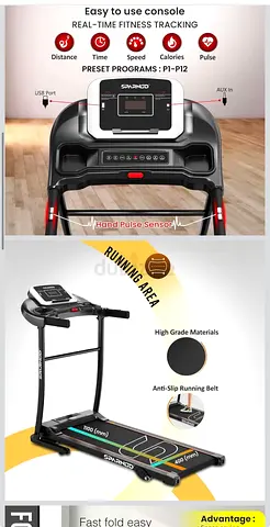 Foldable Treadmill with Real-Time Fitness Tracking