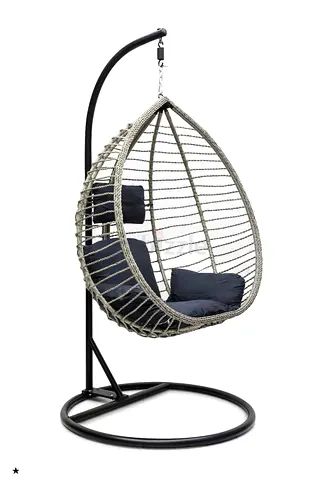 Stylish Hanging Egg Chair with Cushions