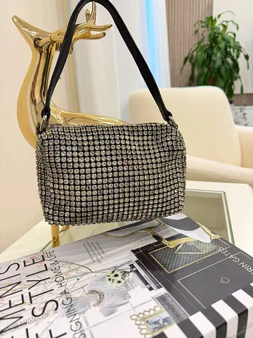 AlexanderW Chic Rhinestone Evening Bag for Sale