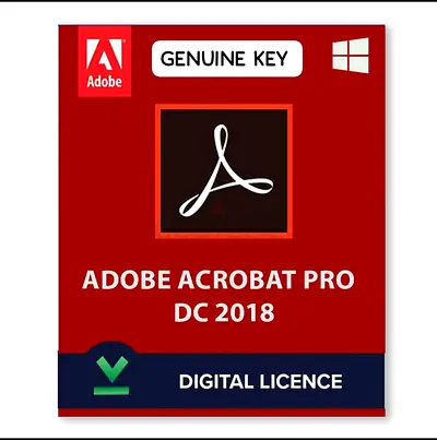 Genuine Adobe Acrobat Pro DC 2018 For Windows