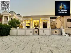 A classic-style villa under construction, featuring 6 master bedrooms, a rooftop terrace, a swimming