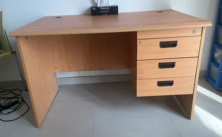 Wooden Study Desk with Drawers