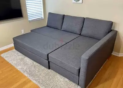 Ikea L Shape Sofa cum bed with big storage in L