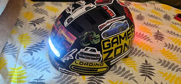 Stylish  Funky Sports Helmet with LED Light rechargeable