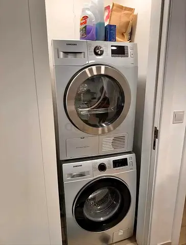 Compact Samsung washer and dryer Combo, 8kg set silver fully automatic, delivery installation free