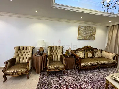 Elegant Living Room Sofa Set with Vintage Chairs negotiable
