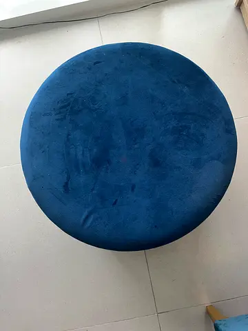 Blue ottoman