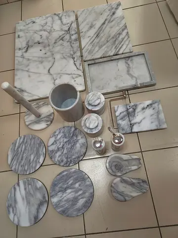 Crate and Barrel French Kitchen Marble Set