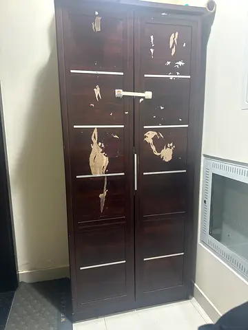 Sturdy Wooden Wardrobe with Storage Space
