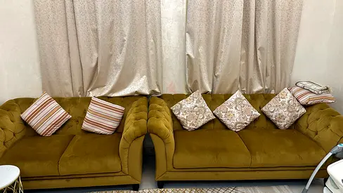 Elegant Olive Green Chesterfield Sofas